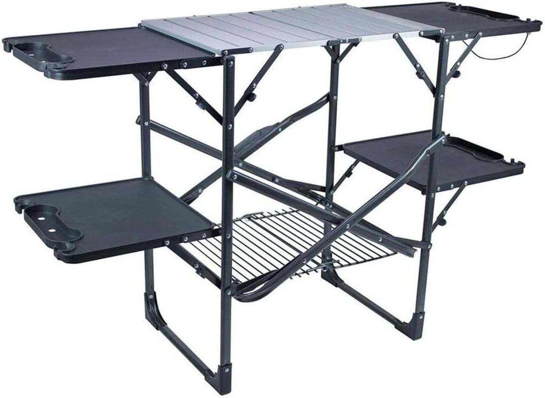 Camping Cooking Area - Mesa de cocina portátil plegable y