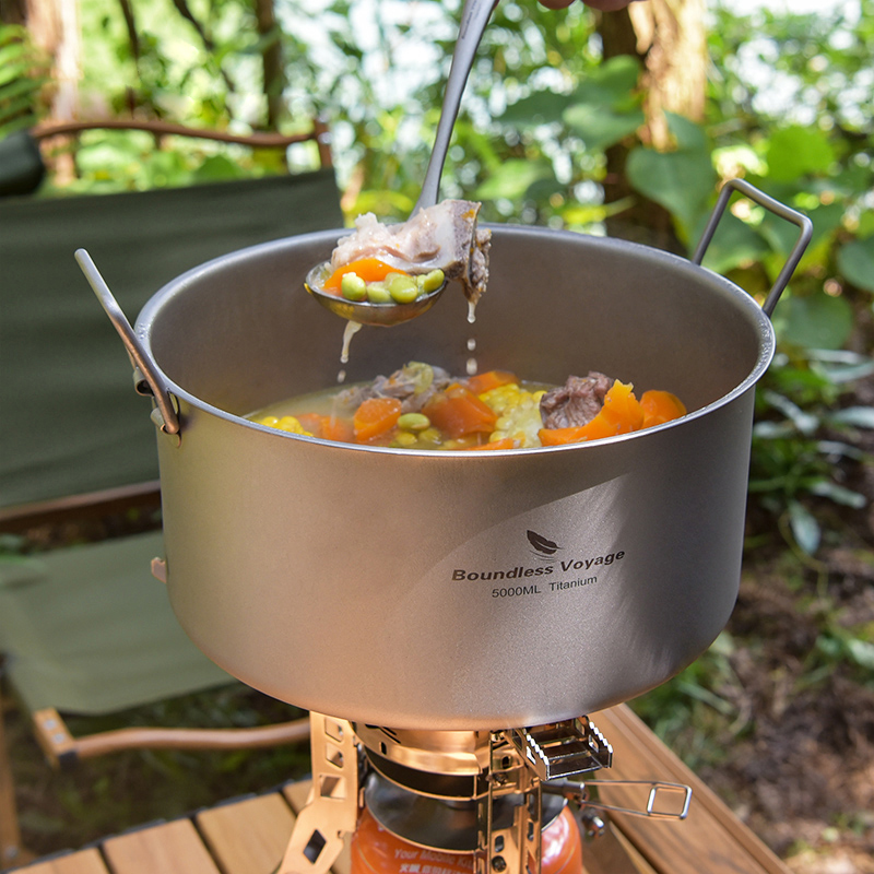 Camping Cooking Books - Boundless Voyage-Olla portátil de titanio de