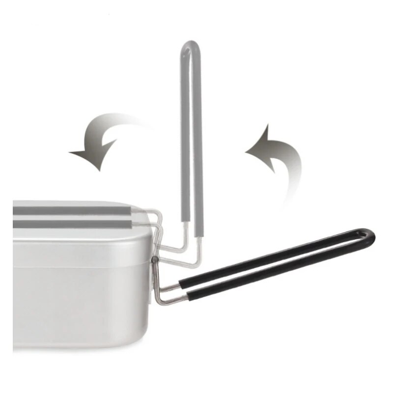Camping Outdoor Cooking Table - Fiambreras de aluminio de 800/1400ML, vajilla