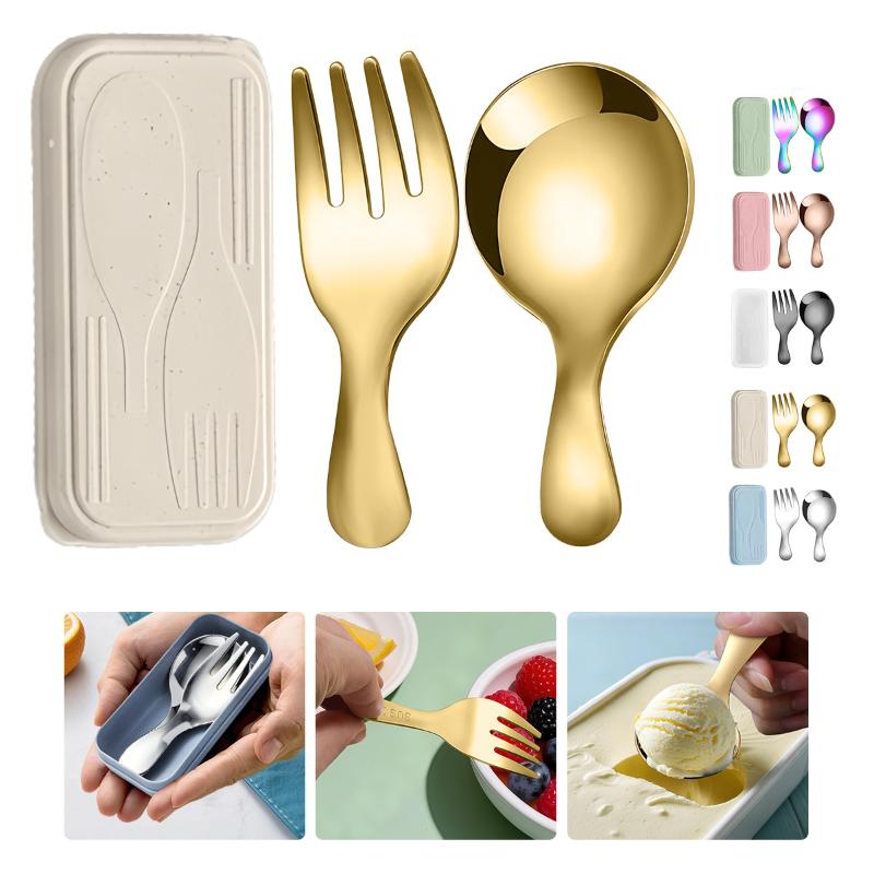 Camping Cooking Area - Juego de vajilla de acero inoxidable,