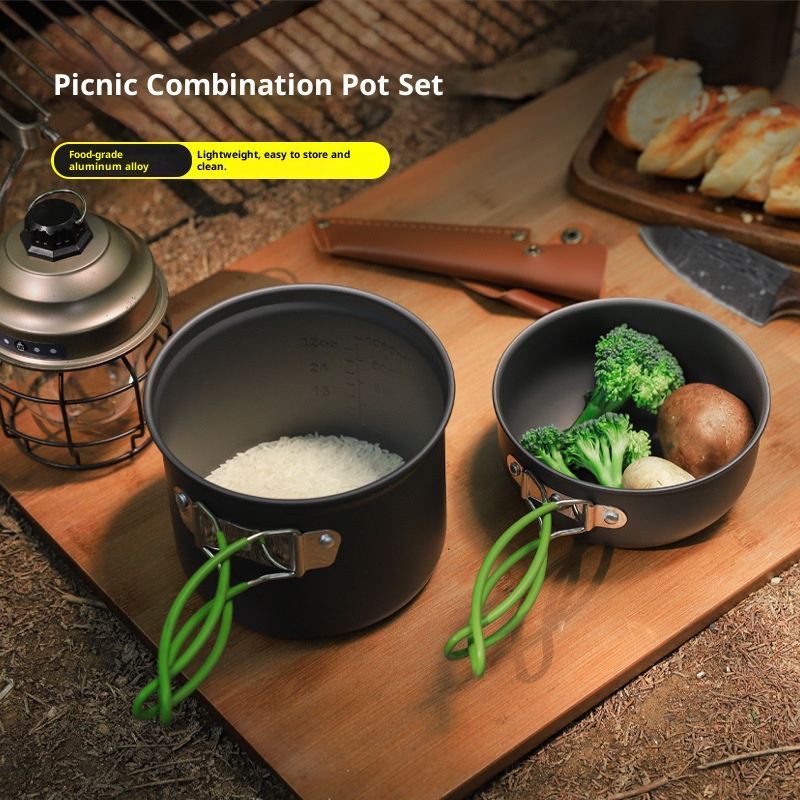 Camping Cooking Set Compact - Juego de Utensilios de Cocina para