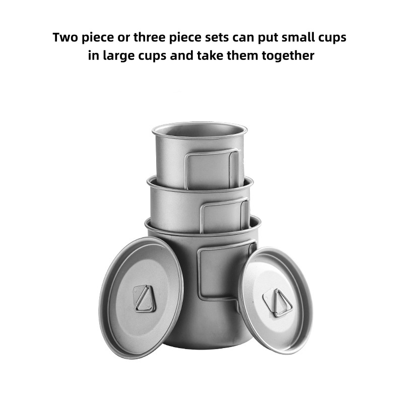 Taza de camping de titanio con - Camping Cooking Lightweight reseña y precio