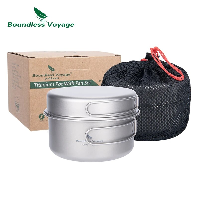 Juego de sartenes de titanio B - Camping Cooking Set Compact reseña y precio