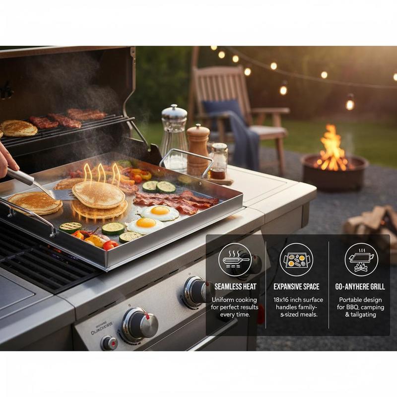 Plancha universal de superfici - Camping Cooking Books reseña y precio