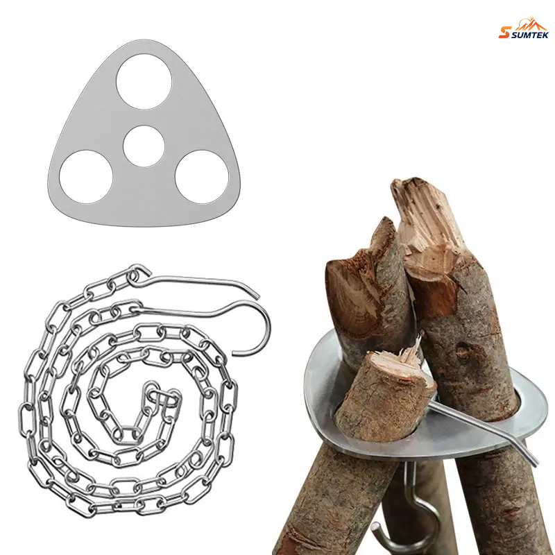 Trípode portátil de acero inox - Camping Cooking Multi Tool reseña y precio