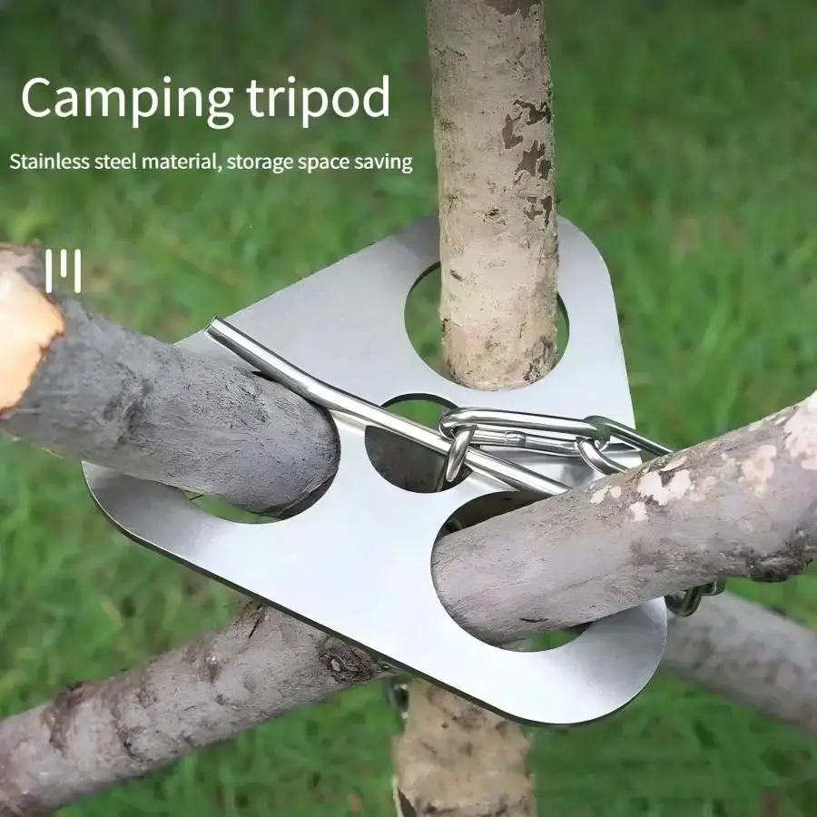 Trípode portátil de acero inox - Camping Cooking Multi Tool reseña y precio