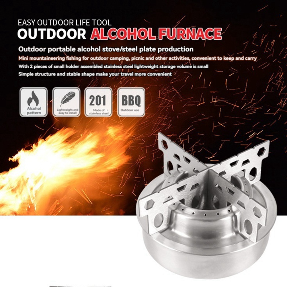 Mini estufa de Alcohol portáti - Camping Cooking Multi Tool reseña y precio