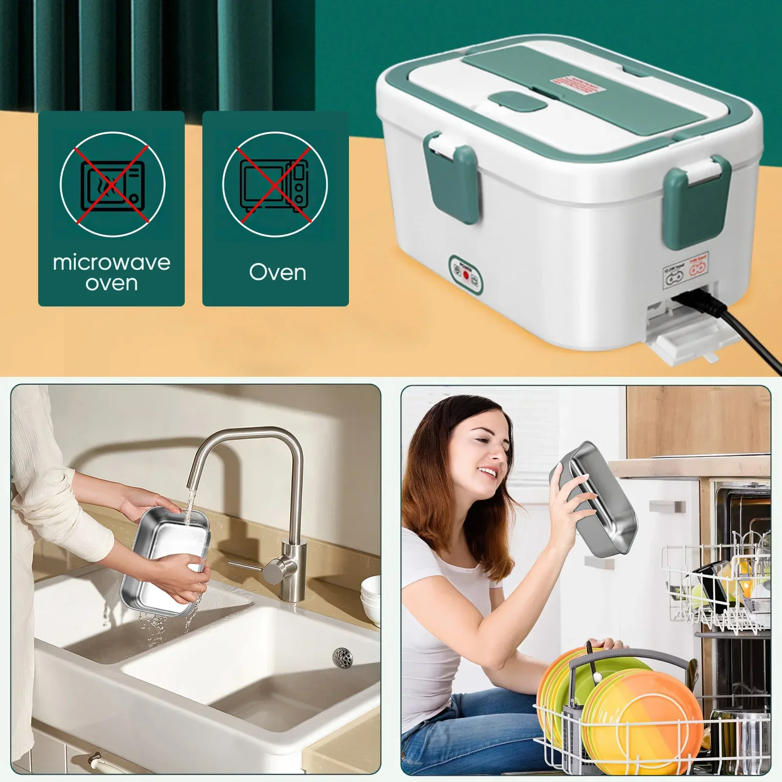Fiambrera eléctrica calentador - Camping Cooking Food reseña y precio