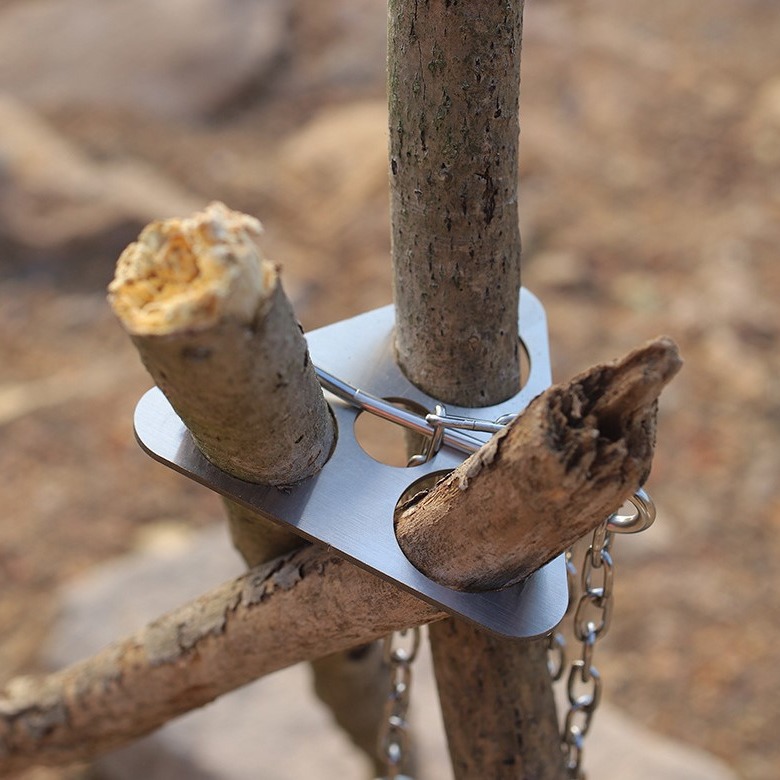 Trípode de Acero Inoxidable pa - Camping Cooking Multi Tool reseña y precio