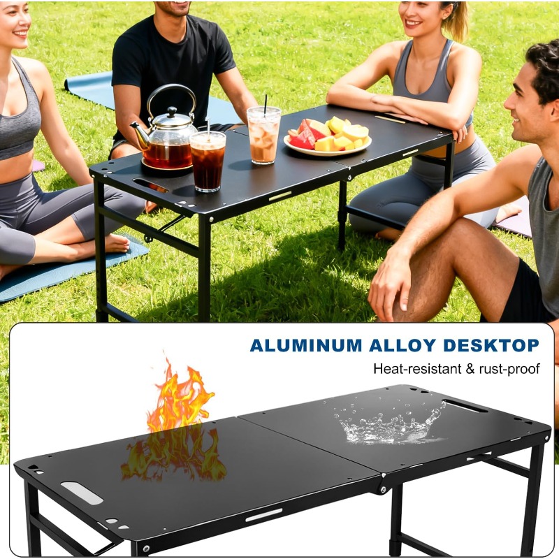 Mesa de Camping Plegable y Aju - Camping Outdoor Cooking Table reseña y precio
