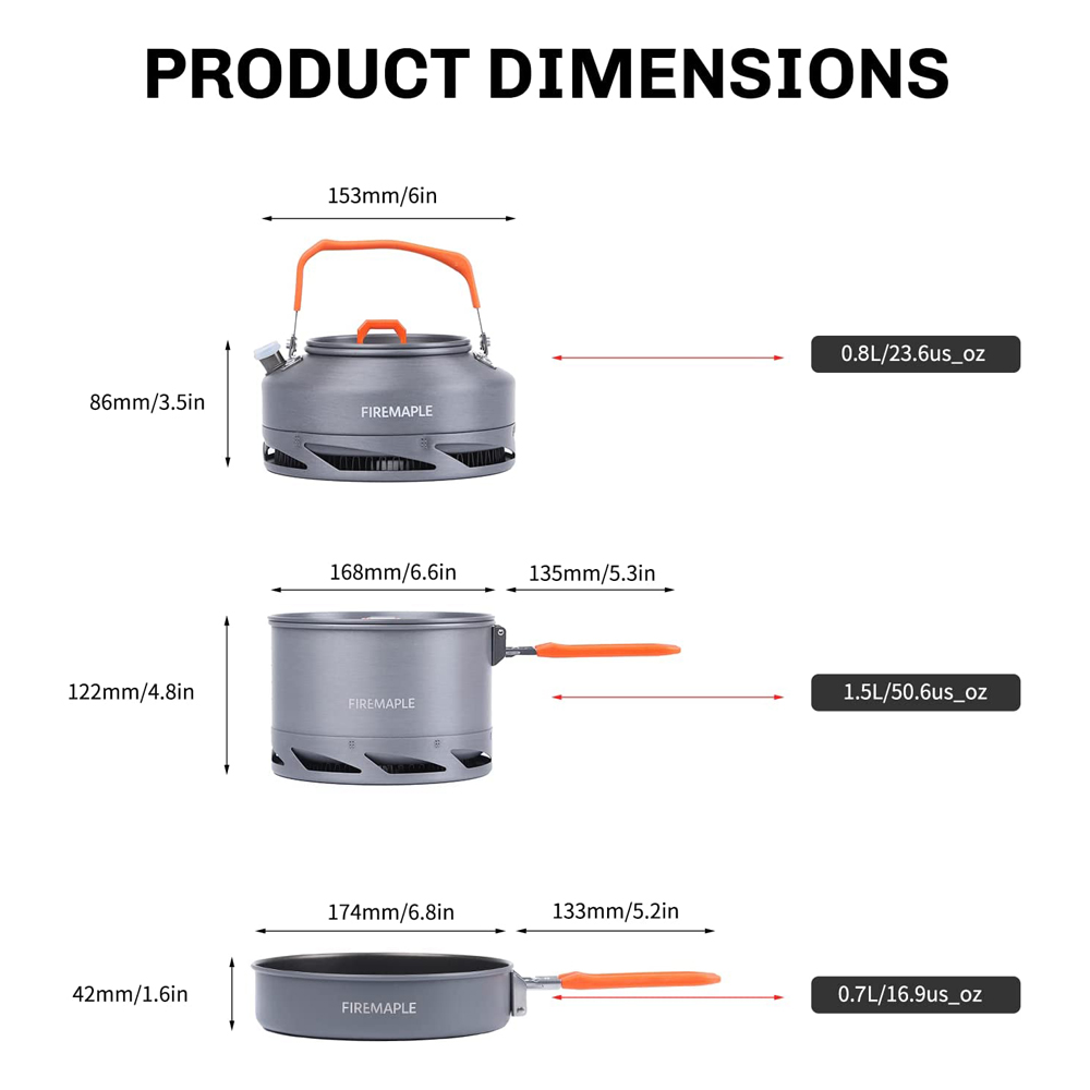 Fire Maple utensilios Camping  - Camping Cooking Kettle reseña y precio