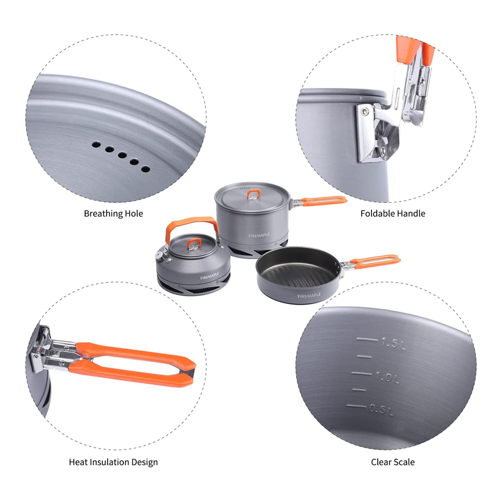 Fire Maple utensilios Camping  - Camping Cooking Kettle reseña y precio