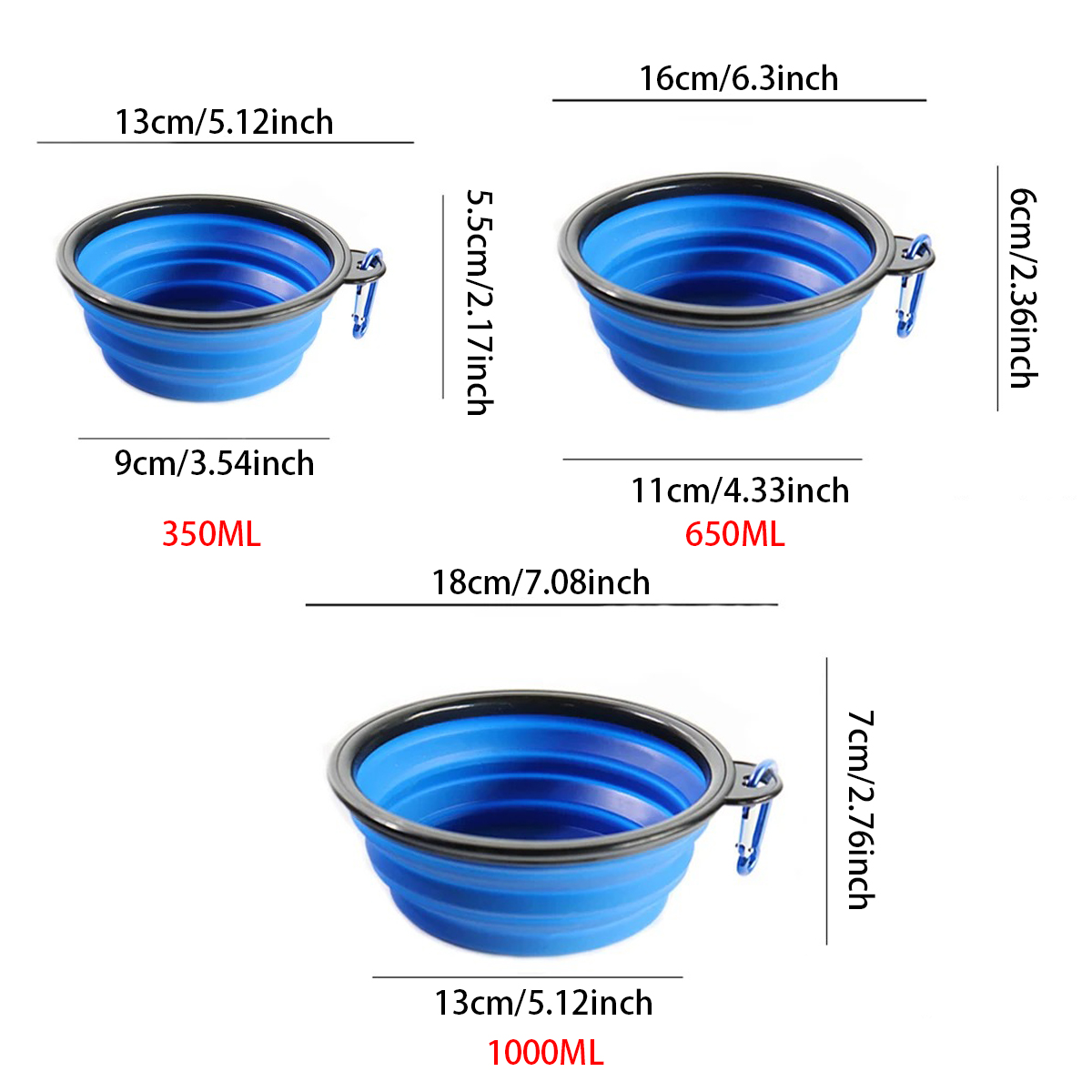 Tazón Plegable de Silicona par - Camping Cooking Food reseña y precio